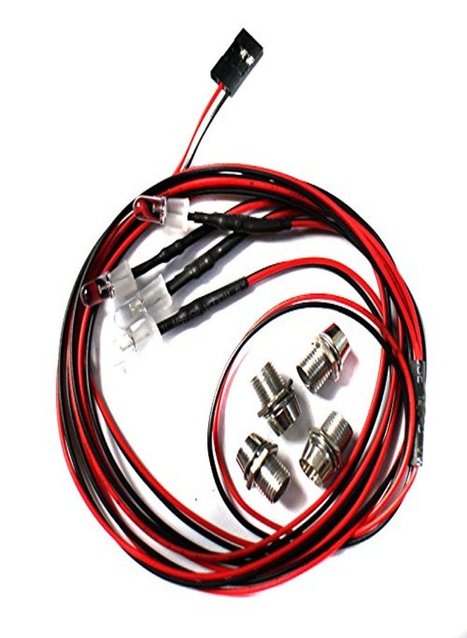 Share Goo مجموعة مصابيح أمامية وخلفية ShareGoo رباعية LED، متوافقة مع سيارات Traxxas وHSP وTamiya وRedcat وRC4WD وAxial SCX10 و1/10 و1/12 و1/16 التي تعمل بالتحكم عن بعد، والشاحنات والدبابات والزاحفات، 3 مم - Image 2
